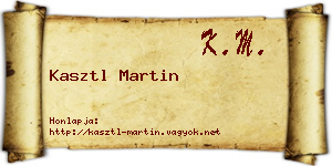 Kasztl Martin névjegykártya